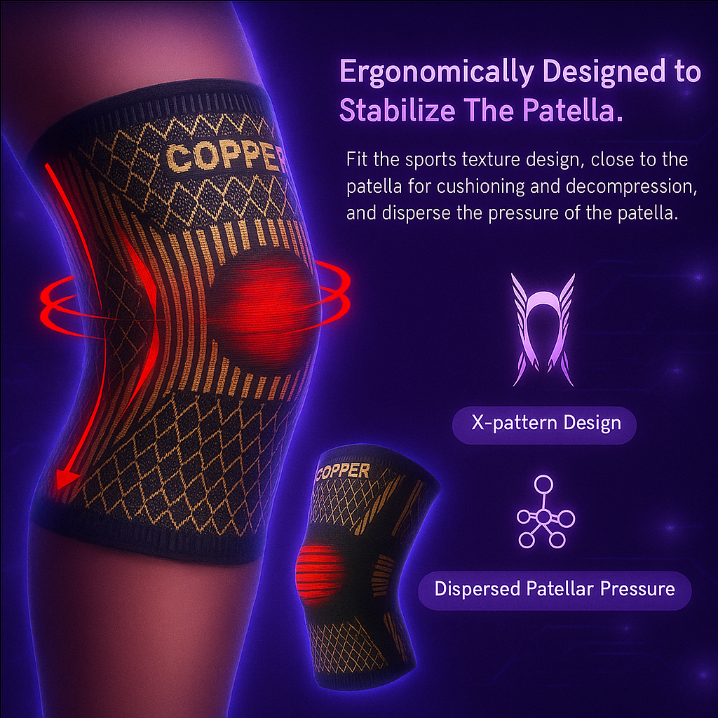 TheraStrap™ Copper Knee Brace — Advanced Compression & Joint Support
