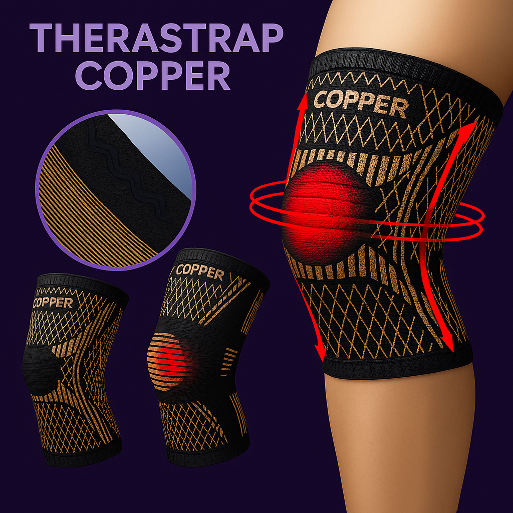 TheraStrap™ Copper Knee Brace — Advanced Compression & Joint Support